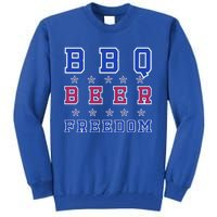 Bbq Beer Freedom Gift Tall Sweatshirt