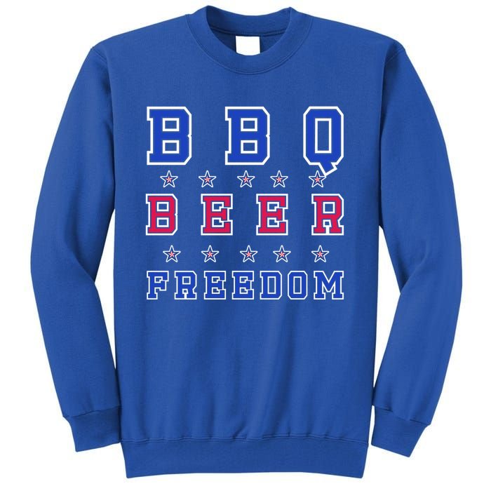 Bbq Beer Freedom Gift Tall Sweatshirt