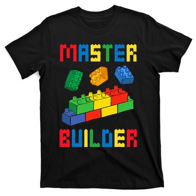 Brick Builder Funny Blocks Building Master Builder T-Shirt