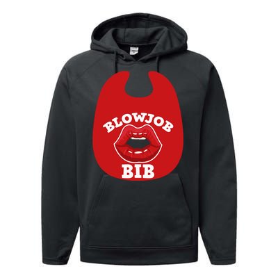 Blowjob Bib Funny Adult Women Dirty Humor Blowjob Bib Performance Fleece Hoodie