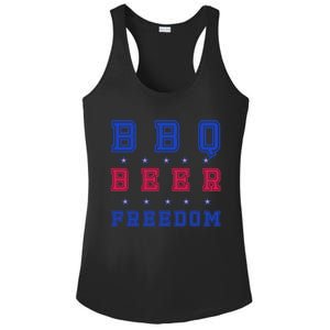 Bbq Beer Freedom Gift Ladies PosiCharge Competitor Racerback Tank