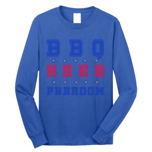 Bbq Beer Freedom Gift Long Sleeve Shirt