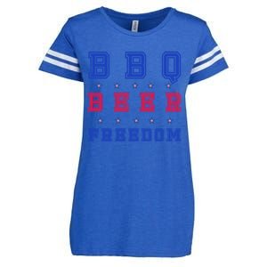 Bbq Beer Freedom Gift Enza Ladies Jersey Football T-Shirt