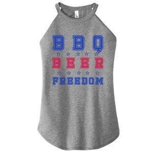 Bbq Beer Freedom Gift Women's Perfect Tri Rocker Tank