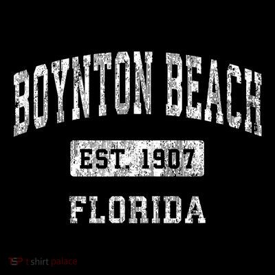 Boynton Beach Florida Fl Vintage Established Sports T-Shirt