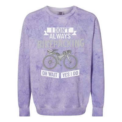 Bikepacking Bike Funny Riding Bikepack Touring Colorblast Crewneck Sweatshirt