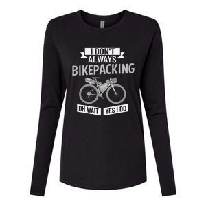 Bikepacking Bike Funny Riding Bikepack Touring Womens Cotton Relaxed Long Sleeve T-Shirt