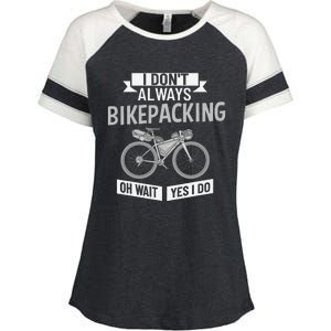 Bikepacking Bike Funny Riding Bikepack Touring Enza Ladies Jersey Colorblock Tee