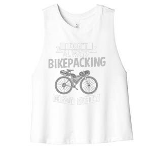 Bikepacking Bike Funny Riding Bikepack Touring Women's Racerback Cropped Tank