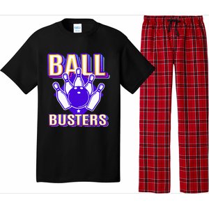 Ball Busters Funny Bowling Design Bowling League Pajama Set