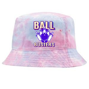 Ball Busters Funny Bowling Design Bowling League Tie-Dyed Bucket Hat