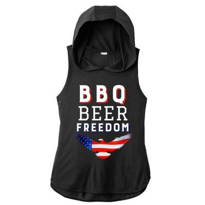 Bbq Beer Freedom 2020 Proud American Usa America Meaningful Gift Ladies PosiCharge Tri-Blend Wicking Draft Hoodie Tank