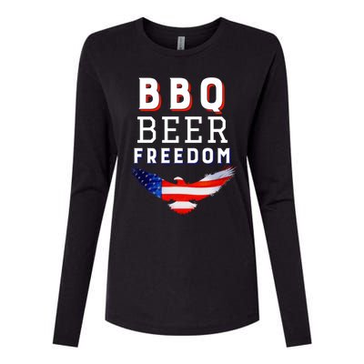 Bbq Beer Freedom 2020 Proud American Usa America Meaningful Gift Womens Cotton Relaxed Long Sleeve T-Shirt