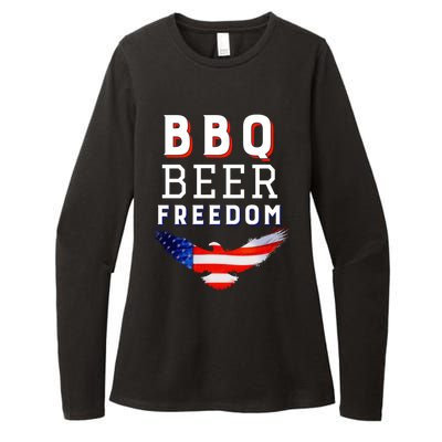 Bbq Beer Freedom 2020 Proud American Usa America Meaningful Gift Womens CVC Long Sleeve Shirt