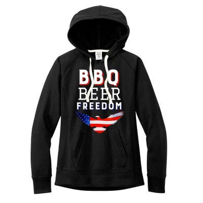 Bbq Beer Freedom 2020 Proud American Usa America Meaningful Gift Women's Fleece Hoodie