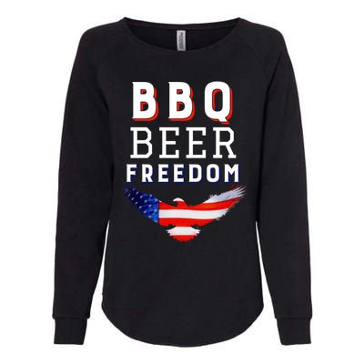 Bbq Beer Freedom 2020 Proud American Usa America Meaningful Gift Womens California Wash Sweatshirt