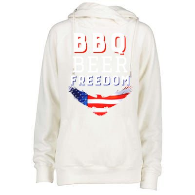 Bbq Beer Freedom 2020 Proud American Usa America Meaningful Gift Womens Funnel Neck Pullover Hood