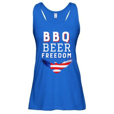 Bbq Beer Freedom 2020 Proud American Usa America Meaningful Gift Ladies Essential Flowy Tank