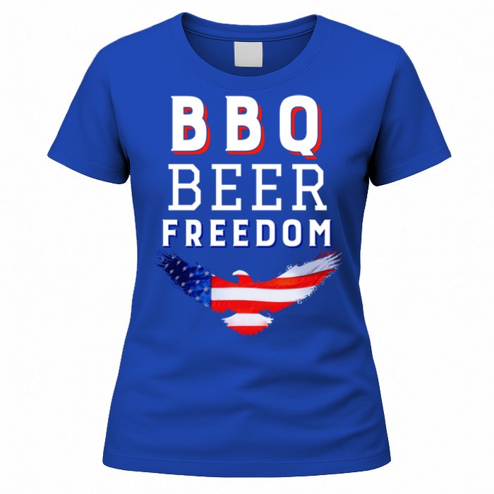 Bbq Beer Freedom 2020 Proud American Usa America Meaningful Gift Women's T-Shirt