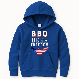 Bbq Beer Freedom 2020 Proud American Usa America Meaningful Gift Kids Hoodie