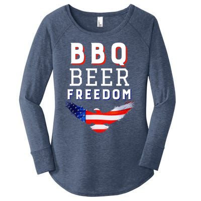 Bbq Beer Freedom 2020 Proud American Usa America Meaningful Gift Women's Perfect Tri Tunic Long Sleeve Shirt