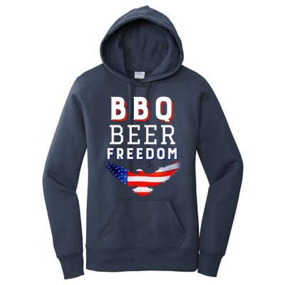 Bbq Beer Freedom 2020 Proud American Usa America Meaningful Gift Women's Pullover Hoodie