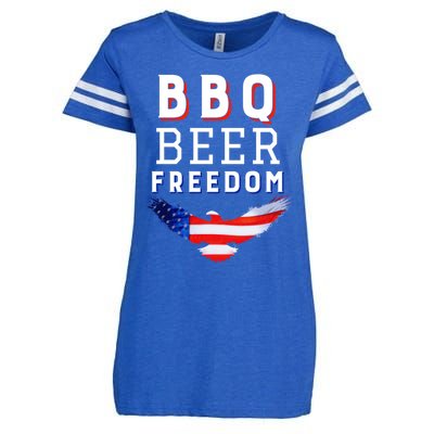 Bbq Beer Freedom 2020 Proud American Usa America Meaningful Gift Enza Ladies Jersey Football T-Shirt