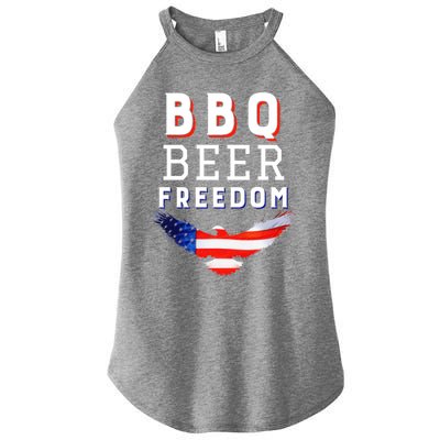 Bbq Beer Freedom 2020 Proud American Usa America Meaningful Gift Women's Perfect Tri Rocker Tank