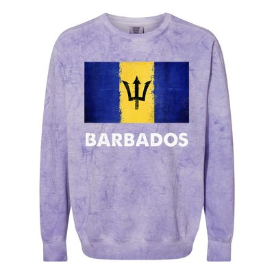 Barbadian Barbados Flag Colorblast Crewneck Sweatshirt