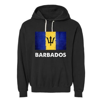 Barbadian Barbados Flag Garment-Dyed Fleece Hoodie