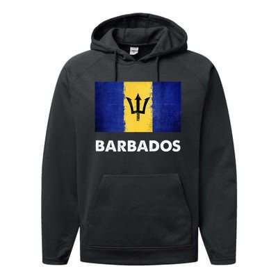 Barbadian Barbados Flag Performance Fleece Hoodie