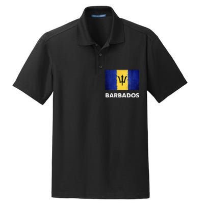 Barbadian Barbados Flag Dry Zone Grid Polo