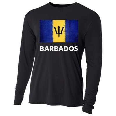 Barbadian Barbados Flag Cooling Performance Long Sleeve Crew