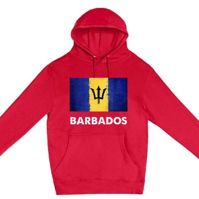 Barbadian Barbados Flag Premium Pullover Hoodie