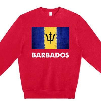 Barbadian Barbados Flag Premium Crewneck Sweatshirt