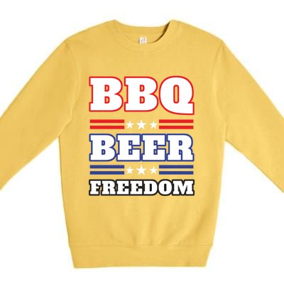 Bbq Beer Freedom 2020 Proud Gift Premium Crewneck Sweatshirt