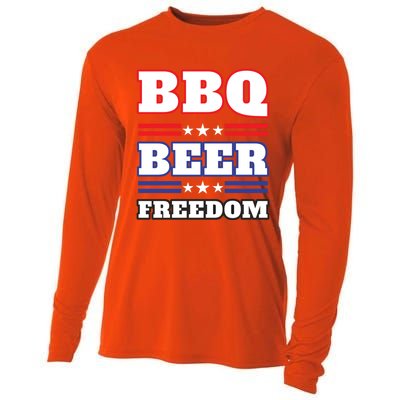 Bbq Beer Freedom 2020 Proud Gift Cooling Performance Long Sleeve Crew