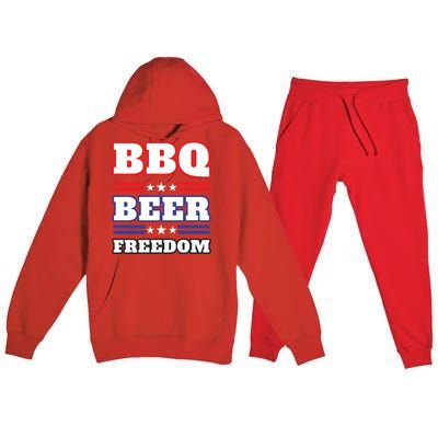 Bbq Beer Freedom 2020 Proud Gift Premium Hooded Sweatsuit Set