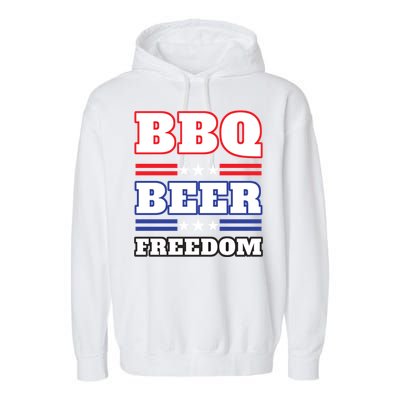 Bbq Beer Freedom 2020 Proud Gift Garment-Dyed Fleece Hoodie