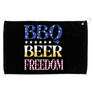 Bbq Beer Freedom 4th Of July America Pariotic Usa Party Cute Gift Grommeted Golf Towel