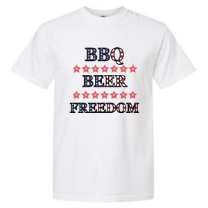 Bbq Beer Freedom America 2024 Donald Trump Conservative Gift Garment-Dyed Heavyweight T-Shirt