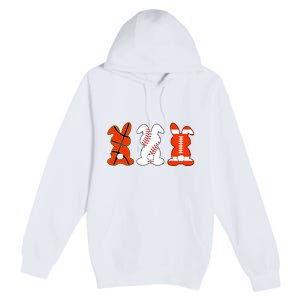 Basketball Baseball Football Sports Easter Bunny Rabbits Premium Pullover Hoodie