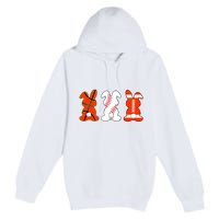 Basketball Baseball Football Sports Easter Bunny Rabbits Premium Pullover Hoodie