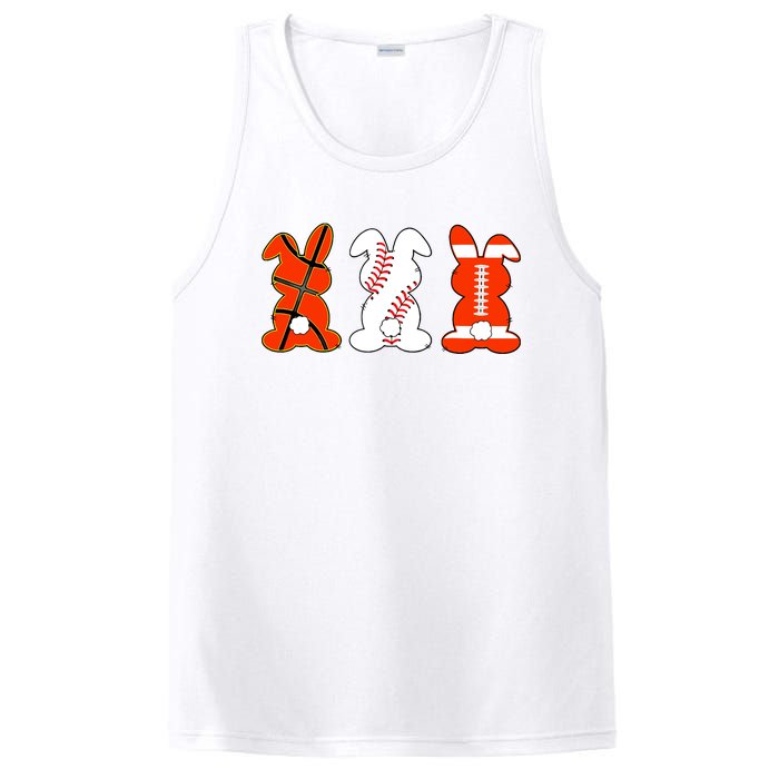 Basketball Baseball Football Sports Easter Bunny Rabbits PosiCharge Competitor Tank