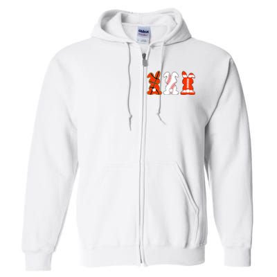 Basketball Baseball Football Sports Easter Bunny Rabbits Full Zip Hoodie