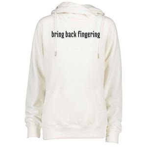 Bring Back Fingering Womens Funnel Neck Pullover Hood