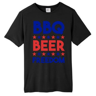 Bbq Beer Freedom 4th Of July Summer Party Gift America Usa Great Gift Tall Fusion ChromaSoft Performance T-Shirt