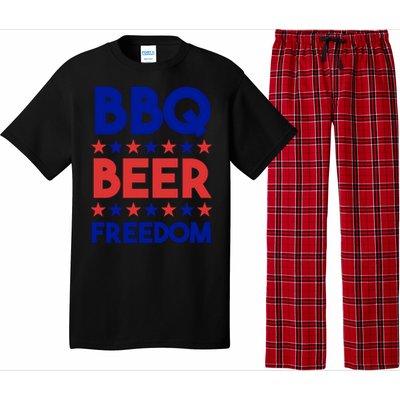 Bbq Beer Freedom 4th Of July Summer Party Gift America Usa Great Gift Pajama Set