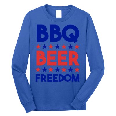 Bbq Beer Freedom 4th Of July Summer Party Gift America Usa Great Gift Long Sleeve Shirt