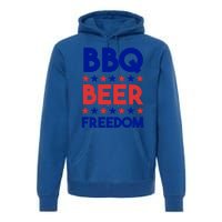 Bbq Beer Freedom 4th Of July Summer Party Gift America Usa Great Gift Premium Hoodie